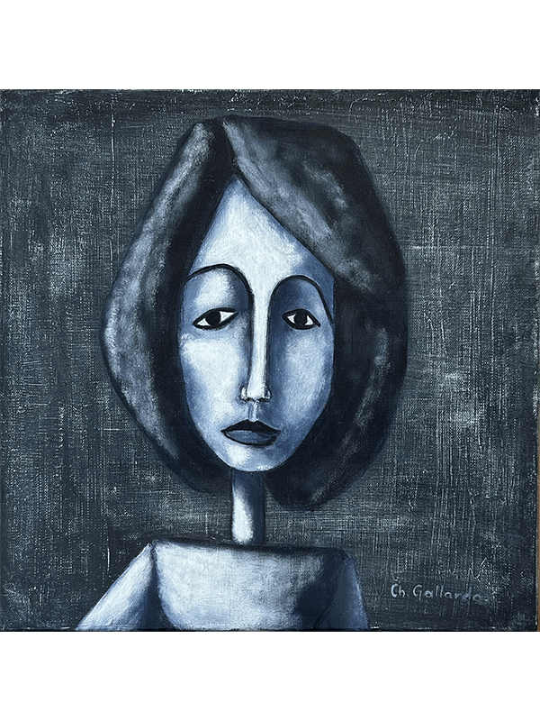 marionnette plein pied fond gris peinture artiste toulouse carcassonne
